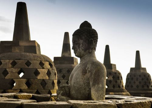 Buda, Indonezija, Borobuduras, Budizmas, Religija, Budistinis, Statula, Istorinis, Jogžakarta, Java, Šventykla