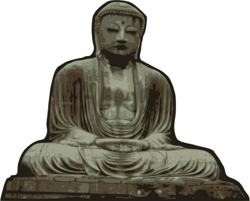 Buda, Japonija, Religija, Statula, Nemokama Vektorinė Grafika
