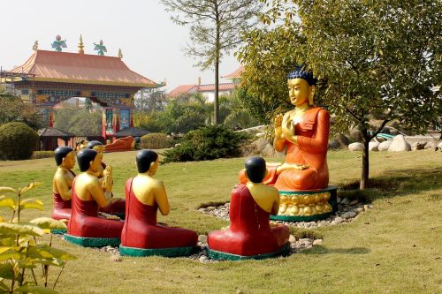 Buda, Mokymas, Mokiniai, Budizmas, Statula, Nepalas