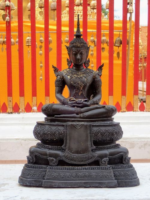 Buda, Statula, Tailandas, Religija, Šventykla, Budizmas, Ramybė, Meditacija, Lotosas, Dvasinis Simbolis, Religinis, Skulptūra