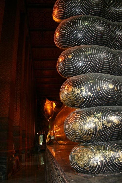Buda, Pėdos, Didysis Rūmai, Tailandas, Didelis, Didelis, Auksas