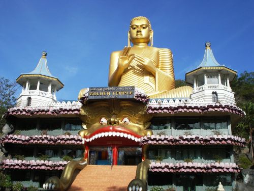 Buda, Auksas, Šventykla, Šri Lanka, Budizmas