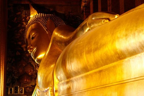 Buda, Auksinis, Šventykla, Wat Po, Bangkokas, Tha, Tailandas, Wat