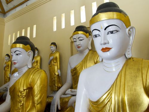 Buda, Statula, Auksas, Rytas, Šventykla, Burma