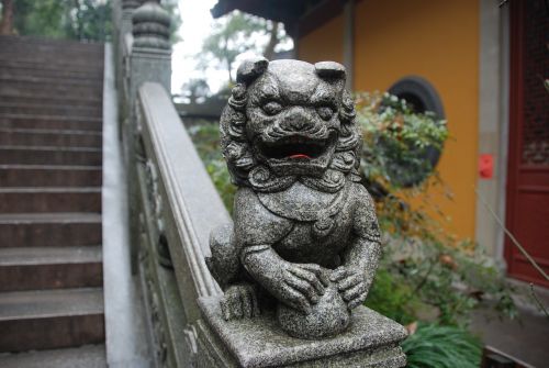 Buda, Liūtas, Laiptai, Akmuo, Apdaila, Asian Stilius