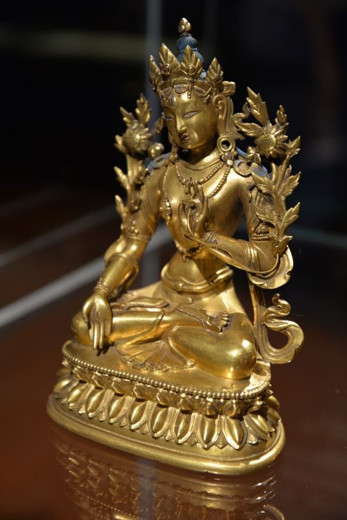 Buda Amitayus, Paauksuota Bronza, Skulptūra, Budizmas, Kinija, Rytus