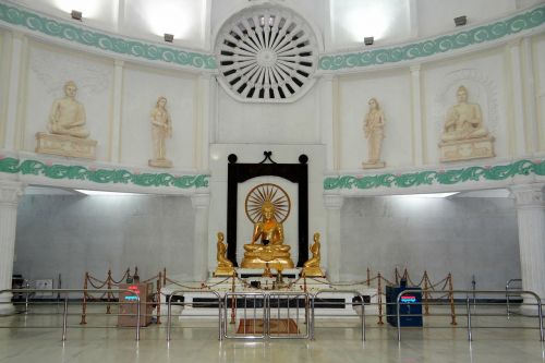 Buda Vihar, Gulbarga, Budos Statula, Auksas, Budizmas, Religinis, Karnataka, Indija