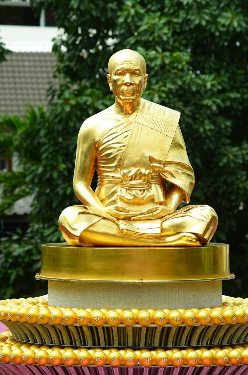 Budha, Vienuolis, Auksas, Budizmas, Phramongkolthepmuni, Dhammakaya Pagoda, Wat, Phra Dhammakaya, Meditacija, Tailandas, Medituoti Statulą, Pagada, Stupa, Šventykla, Medituoti, Statula, Asija, Asian, Daugiau Nei, Milijonai, Budhas