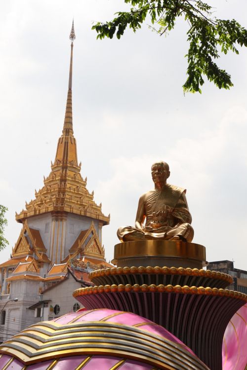 Budha, Vienuolis, Auksas, Budizmas, Phramongkolthepmuni, Dhammakaya Pagoda, Wat, Phra Dhammakaya, Meditacija, Tailandas, Medituoti Statulą, Pagada, Stupa, Šventykla, Medituoti, Statula, Asija, Asian