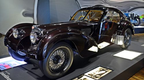 Bugatti T57 Sc Atlantic, Oldtimer, Automatinis, Klasikinis, Automobiliai, Senas