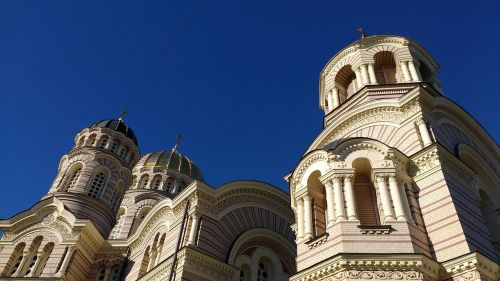 Pastatas, Bažnyčia, Ortodoksas, Riga, Latvia