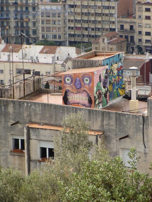Pastatas, Miesto, Miestas, Grafiti, Miesto Panorama, Architektūra, Miesto Menas, Stogo Terasa, Barcelona