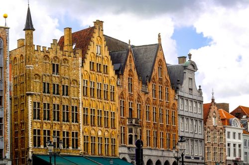 Pastatas, Fasadas, Plyta, Architektūra, Viduramžių, Miestas, Bruges, Brugge, Belgija, Flanders, Europa