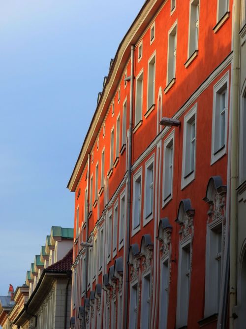 Pastatas, Kamienica, Spalva, Fasadai, Kraków, Saulė, Gatvė, Architektūra