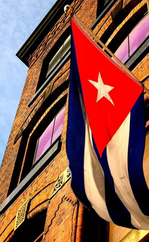 Pastatas, Mančesteris, Kubos Vėliava, Vėliava, Reklama, Kuba, Kubos, Simbolis, Nacionalinis, Tauta, Emblema