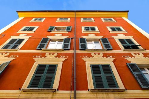 Pastatas, Fasadas, Namai, Architektūra, Spalvinga, Lerici, Ligurija, Italy