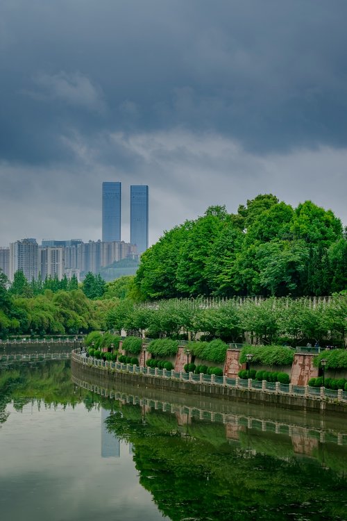 Statyba,  Miestas,  Paukščio Skrydžio Vaizdas,  Turizmas,  Dangus,  Guiyang,  Nanming Upės,  Guizhou