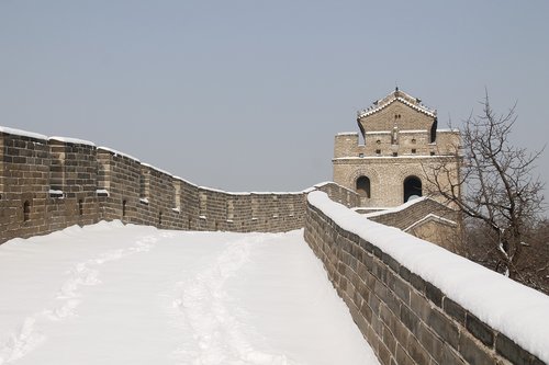 Statyba,  Žiemos,  Metai,  Kinija,  Didžioji Kinų Siena,  Badalingo Didžioji Siena,  Didžioji Siena,  Vartotojo-Le,  Sniegas Po Didžiosios Kinų Sienos,  Pekinas Didžioji Siena,  Vartotojui Muzika Fotografija,  Lauko,  Great Wall Lauko,  Sniegas,  Turizmas,  Dangus,  Akmuo,  Sienelę,  Miestas,  Orientyrai