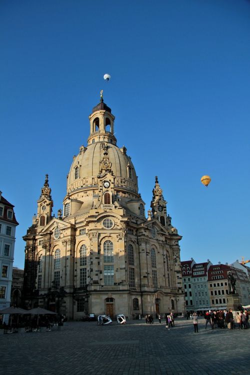 Pastatas, Architektūra, Miesto, Miestas, Karšto Oro Balionas, Drezdenas, Frauenkirche, Vokietija