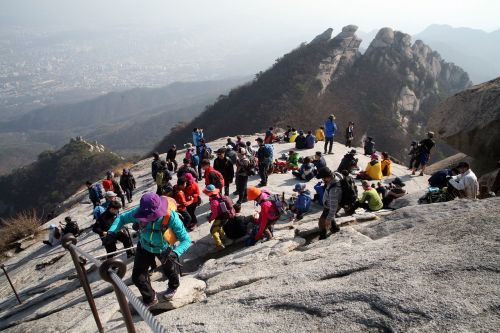 Bukhansan Kalnas, Balta Nauja, Seulas, Kalnas, Alpinizmas, Tor, Pertrauka, Viršuje