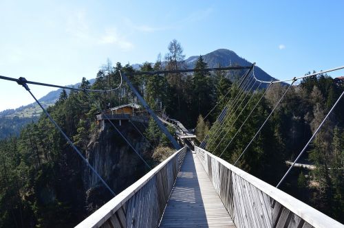 Bungee Jump, Benni Raich Tiltas, Šokinėjimas Guma, Austria, Tyrol, Arzl, Pitztal, Kalnai, Tirolo Alpės