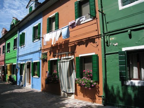 Burano, Italy, Spalvinga, Skalbiniai, Namai