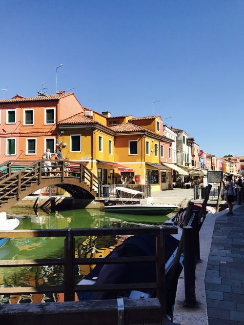 Burano, Venecija, Italy, Spalvingi Namai