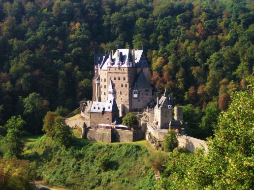 Burgas, Eltz, Pilis, Vokietija, Viduramžių, Europa, Architektūra, Kelionė, Miškas, Turizmas