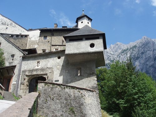 Burg Hohenwerfen,  Salzburg,  Tvirtovė,  Pilis,  Viduramžiai,  Lankytinos Vietos,  Turistų Atrakcijos,  Salzach,  Tvirtovė Kalnas