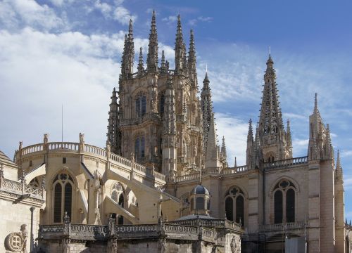 Burgos, Ispanija, Dangus, Debesys, Pastatas, Struktūra, Katedra, Bažnyčia, Istorinis, Orientyras, Miestas, Miestai, Miesto, Lauke, Architektūra