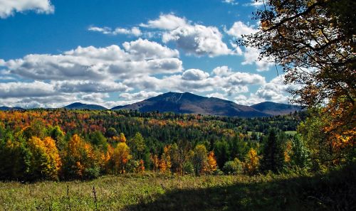Burke, Vermont, Šiaurės Rytų Karalystė, Debesys, Žalias, Kalnas, Dangus