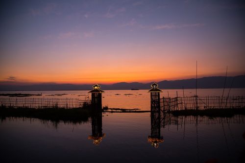 Burma, Inle Ežeras, Saulėlydis