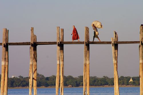 Burma, Mianmaras, U Kojos Tiltas, Vienuolis, Kraštovaizdis
