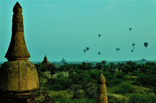Burma, Bagan, Karšto Oro Balionas