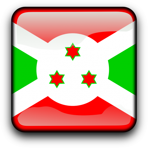 Burundis, Vėliava, Šalis, Tautybė, Kvadratas, Mygtukas, Blizgus, Nemokama Vektorinė Grafika