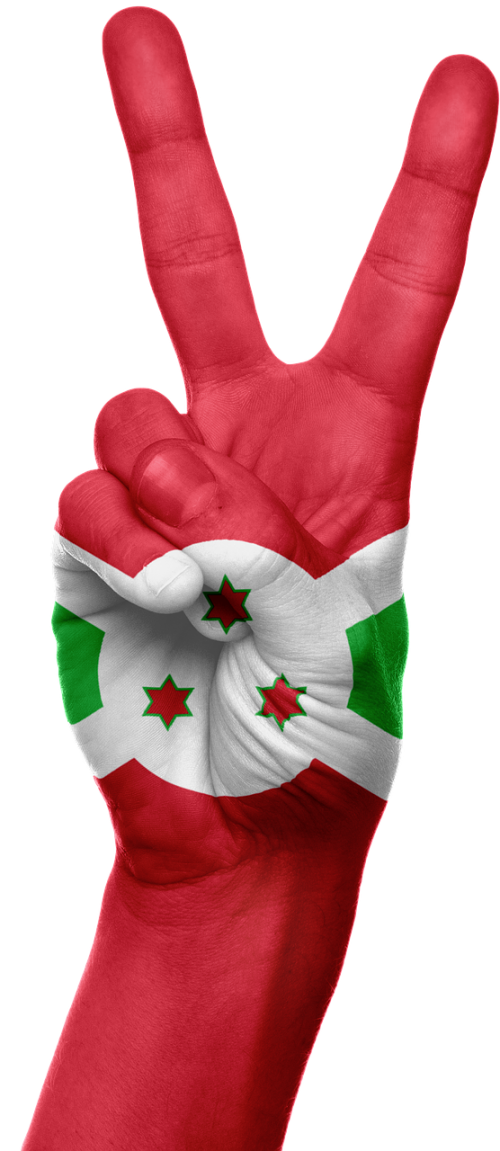 Burundis, Vėliava, Ranka, Nacionalinis, Pirštai, Patriotinis, Patriotizmas, Afrikos, Burundinis, Gestas, Taikos Ženklas
