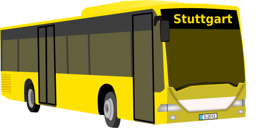 Autobusas, Geltona, Automobilis, Transportas, Gabenimas, Kelionė, Atostogos, Transporto Priemonė, Vokietija, Štutgartas, Nemokama Vektorinė Grafika