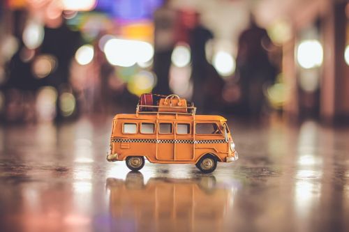 Autobusas, Transporto Priemonė, Žaislas, Kelionė, Atspindys, Blur