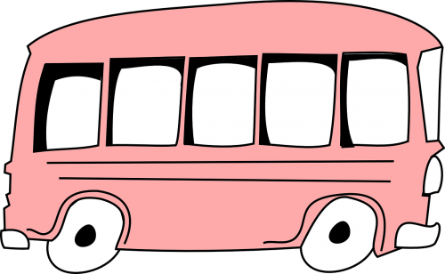 Autobusas, Rožinis, Tuščia, Eismas, Greitai, Retro, Britanija, Nemokama Vektorinė Grafika