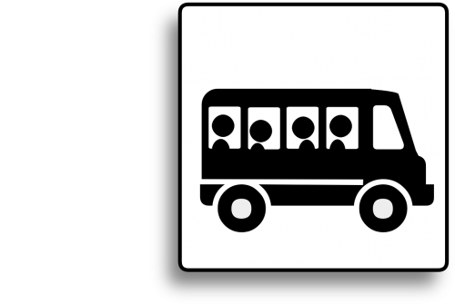 Autobusas, Žmonės, Jodinėjimas, Pusė, Piktograma, Eismas, Masinis Transportas, Nemokama Vektorinė Grafika