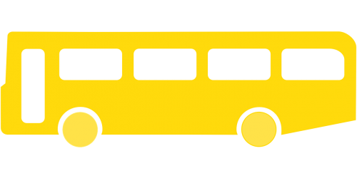 Autobusas, Geltona, Piktograma, Iš Šono, Viešasis Transportas, Nemokama Vektorinė Grafika
