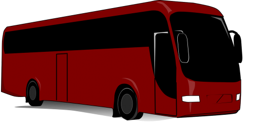 Autobusas, Raudona, Automobilis, Nemokama Vektorinė Grafika