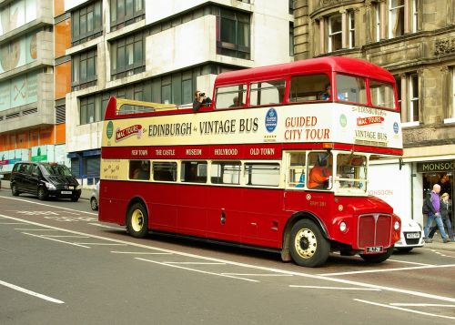 Autobusas, Turistai, Škotija, Edinburgas