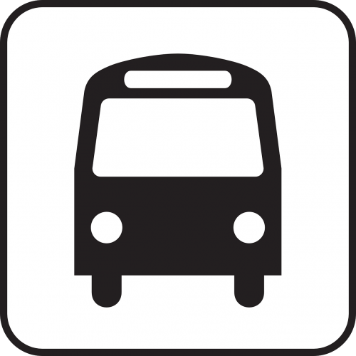 Autobusas, Viešasis Transportas, Automobilis, Ženklas, Simbolis, Piktograma, Nemokama Vektorinė Grafika