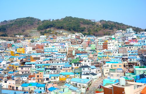 Busanas,  Gamcheon Kultūra Kaimas,  Korėja Pilietis,  Pietų Korėja,  Kelionė,  Namas,  Statyba