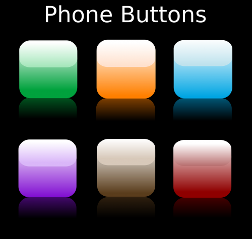 Mygtukas, Spalvos, Aikštės, Quadrat, Iphone, Piktogramos, Išmanusis Telefonas, Dizainas, Nemokama Vektorinė Grafika