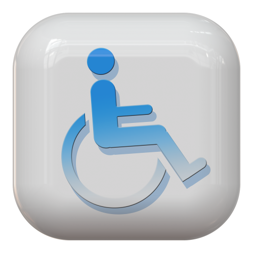 Mygtukas, Simbolis, Neįgaliųjų Vežimėlis, Neįgalus, Negalia, Tema, Dizainas, Tinklo Puslapis