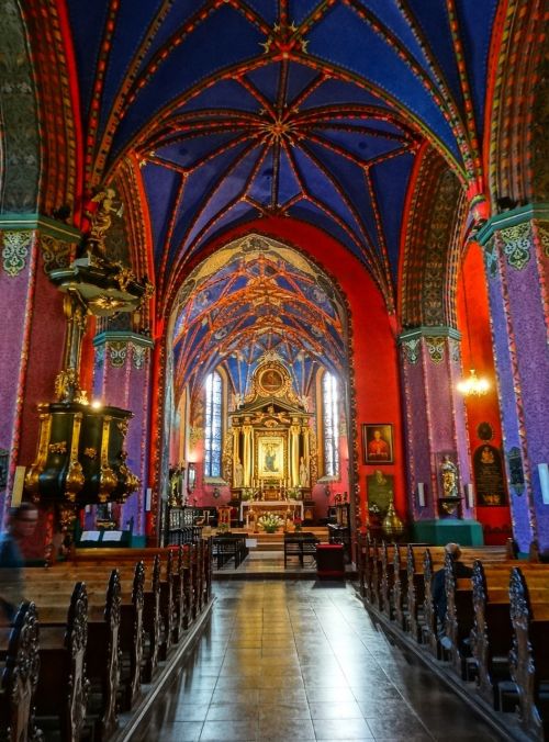 Bydgoszcz, Katedra, Interjeras, Bažnyčia, Spalvinga, Dekoruoti, Religinis, Lenkija