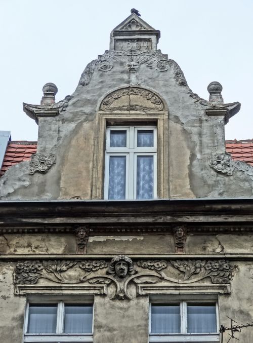 Bydgoszcz, Art Nouveau, Palengvėjimas, Frontonas, Gable, Architektūra, Lenkija
