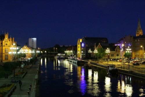 Bydgoszcz,  Naktį,  Lenkija,  Bydgoszcz Naktį